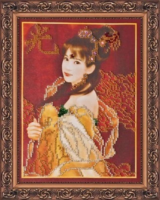 DIY Bead Embroidery Needlepoint Kit "Mai" Stitching Handmade Beadwork - Image 1 of 3