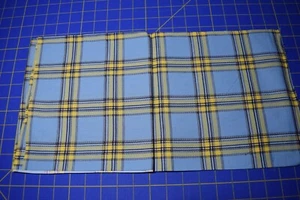 3388  1 yd antique 1920's cotton fabric, thread dyed woven aqua/yellow plaid - Picture 1 of 1