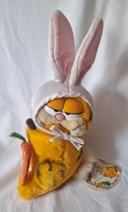 "Vintage Dakin Garfield Osterhasenohren ""Here Rabbit"" Karotte Plüschtier 13" - Bild 1 von 14