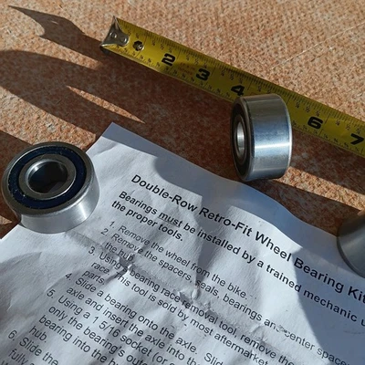 Rueda delantera Harley FX/XL Kit de rodamientos Dbl. Rodamientos anchos 3/4" 73 Up Sport, Softail Foto 1 de 2