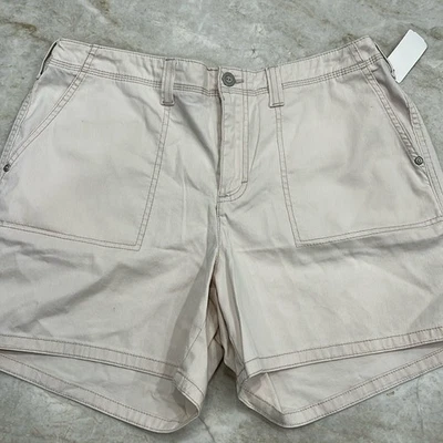 Новый Gloria Vanderbilt высоты ребристые шорты с белый кремовый размер 12 - Изображение 1 из 4