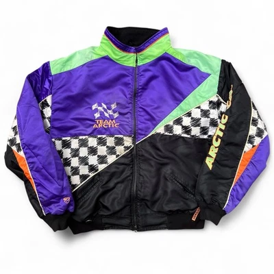 Vintage Team Arctic Cat Insulated Winter Satin Bomber Jacket Thinsulate - Image 1 of 4