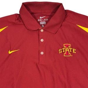 Iowa State Cyclones Nike Dri-Fit Polo Shirt Mens XL Red Performance NCAA Sports - Picture 1 of 10