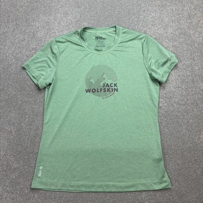 Camisa Jack Wolfskin Mujer Verde Mediana Senderismo Aire Libre Sendero Senderismo Dama Foto 1 de 4