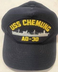 Eagle Crest Official Military Headwear USS Chemung AD-30 Blue Adjustable Hat - Picture 1 of 9