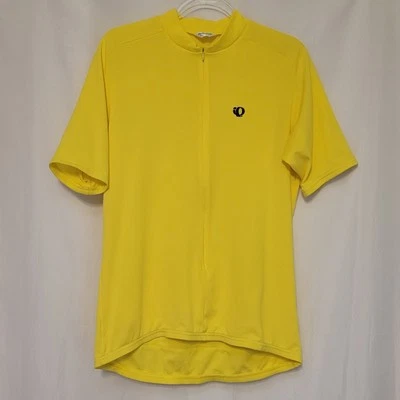 Camiseta deportiva de ciclismo Pearl Izumi amarillo brillante 3/4 cremallera logotipo adulto XL hecha en EE. UU. Foto 1 de 4