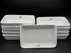 Lot of 10 Aloha Airlines First Class White Ceramic Casserole Dish - New Unused