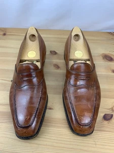 George Cleverley London braune Leder Halbschuhe UK 11 - Handarbeit Luxus Schuhe - Bild 1 von 13