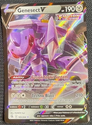 Genesect V Ultra Rare SWSH08: Fusion Strike 185/264 NM - Image 1 of 2