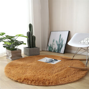 Fluffy Round Rug Carpet For Living Room Thicken Fur Rugs Area Rug Floor Mat