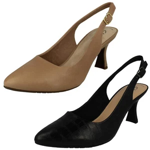 Donna Clarks Formale Pelle a Punta Fibbia Slingback Scarpe Kataleyna Passo - Picture 1 of 19