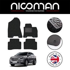 Maßgefertigte Auto-Fußmatten für Hyundai Tucson MK3 2015-heute ORIGINAL LUXUS schwarz Set - Bild 1 von 7