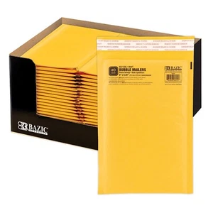 BAZIC 6" X 9.25" (#0) Self-Seal Bubble Mailers-pack of 50 - Picture 1 of 7