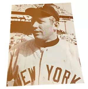 Vintage New York Yankees Baseball Sepia Tone Poster Photo Reprint Heavy Paper - Picture 1 of 5