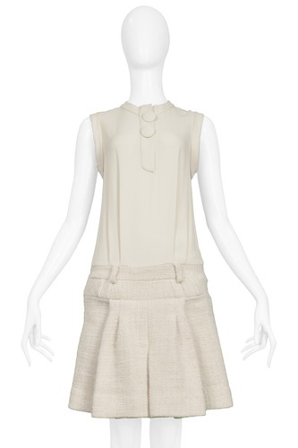 ABITO A PIEGHE VINTAGE BALENCIAGA BY GHESQUIERE SCATOLA BIANCA 2006