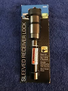 Reese Towpower Sleeved Receiver Lock - 1/2" 5/8" Pin 1 1/4 & 2" Receivers Black - Picture 1 of 4