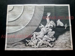 1943 WW2 USA WICKWIRE STEEL COMPANY ADS TOJO CARICATURE PROPAGANDA POSTER 600 - Picture 1 of 2