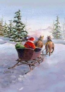 ACEO Limited Edition SANTA'S HORSES by Sharon Sharpe!!!! - Picture 1 of 1