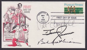 Bruce Jenner, Milt Campbell & Bob Mathias, Olympic Decathletes, autographed FDC - Picture 1 of 1