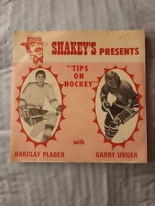 Shakey's Presents Tips On Hockey Barclay Plager And Garry Unger 7 Inch Record PS - Picture 1 of 18