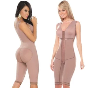 D'PRADA 11052 FAJA COLOMBIANA MOLDEADORA LONGITUD RODILLA SIN MANGAS POST CIRUGÍA - Imagen 1 de 2