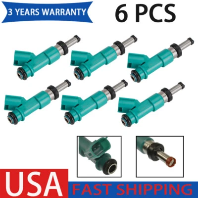 Inyector de combustible 6 piezas para Lexus 2013-2018 ES350, 2011-2015 RX350, 2010-2015 RX450H Foto 1 de 4