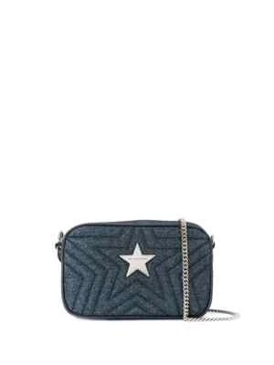 NWT NEW Stella McCartney women's Stella Star Blue Glitter Crossbody Bag $750+ - Image 1 of 4