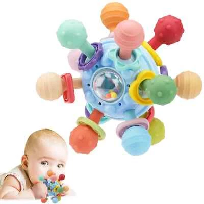 Baby Montessori Sensory Toys 0-12 Months, Teether Teething Ball Tohibee - Image 1 of 3