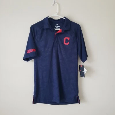 Cleveland Indians Guardians Polo Shirt Mens Small Blue Fanatics MLB Baseball NWT - Image 1 of 4
