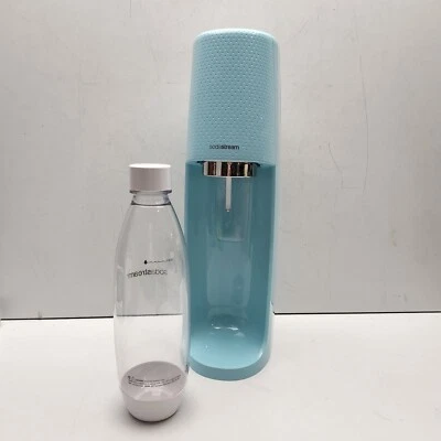 Sodastream Fizzi Máquina de refrescos y agua con gas azul hielo con botella transparente Foto 1 de 4
