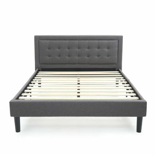 Classic Brands 121803-5260 Platform Bed, Size King - Dark Grey