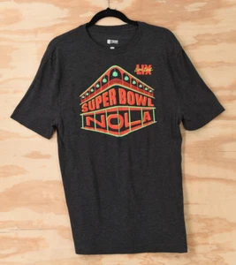 Super Bowl NOLA LIX New Orleans NFL Team Apparel T-Shirt Medium Charcoal Grey - Picture 1 of 5
