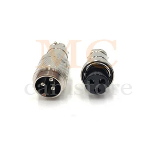GX20 3pin aviation plug + socket cable connector, in-line butt connector - Picture 1 of 6