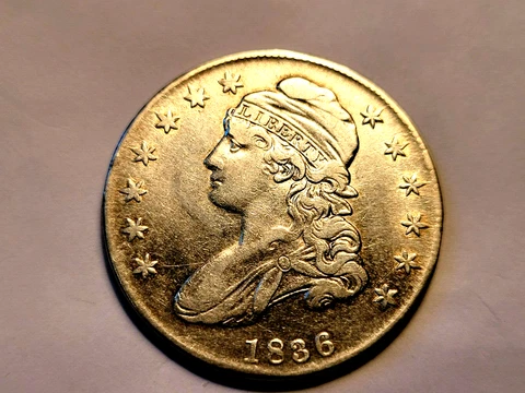 1836/1336 Capped Bust Half Dollar  - Nice Coin Cover