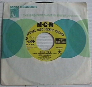 SETH LONDON MISS YOU WINTER SNOW SUMMER RAIN USA SPECIAL DJ RECORD 45 MGM K13680 - Picture 1 of 3