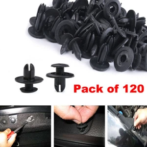 120 Pcs Plastic Rivet Fastener Fender Bumper Push In Fit cars/trucks/caravans - Picture 1 of 8