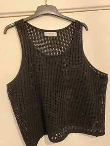 Primark Mens Black String Vest Size Medium - Picture 1 of 4
