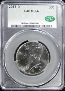 2017-D Kennedy Half Dollar 50C CAC MS 66 (2531952) - Picture 1 of 4