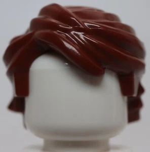 Lego Star Wars Reddish Brown Minifig Headgear Hair Swept Back Tousled Anakin - Picture 1 of 3