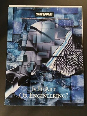 Carpeta folleto de ventas beta micrófono Shure original de 1980 modelo 52 56 57 58 87 Foto 1 de 4
