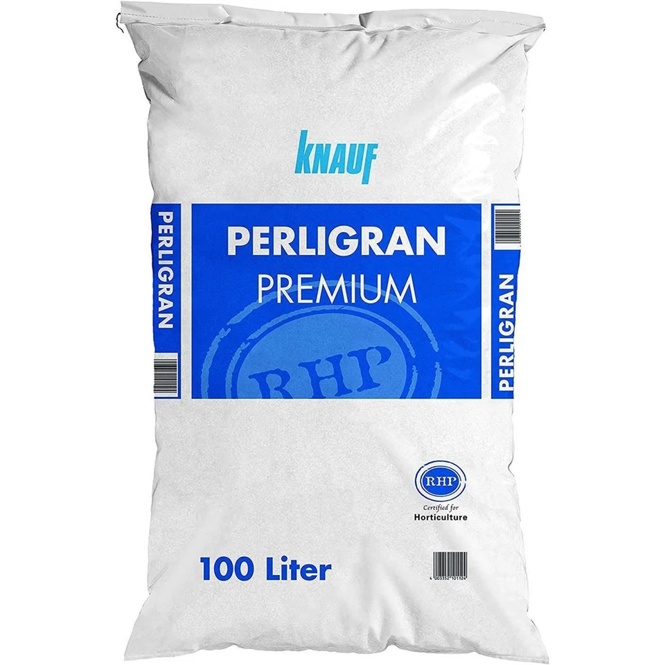 Perligran Premium Knauf Perlite Grow Substratverbesserer Pflanzzusatz 2-6mm 100L - Bild 1 von 4