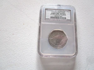 Graded Token Fontana Jersey Dairy UNC Details 1 Pint Milk Fontana (California) - Picture 1 of 7