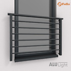 AluLight Französischer Balkon Aluminium Stabgeländer Balkongitter Fenstergitter