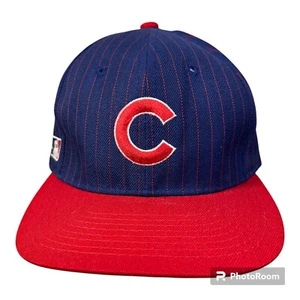 Chicago Cubs Sports Specialties Hat Plain Logo Vintage Pinstripe SnapBack Cap - Picture 1 of 9