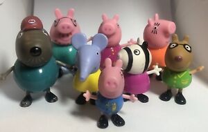 Peppa Pig Friends and Family Lot of 8 Figures Jazwares All Different