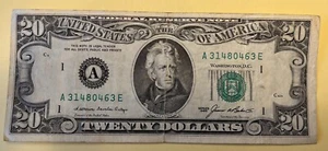 Two Vintage $20 Federal Reserve Notes - 1985 & 1993 Discounted Shipping ￼ - Picture 1 of 5