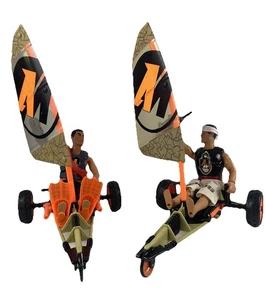 2 x Vintage Action Man Hasbro 2000 With Beach Sand Buggy & Sail Collectable - Picture 1 of 23