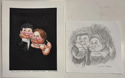 Topps Garbage Pail Kids Not-Scars Final Art Booger Bradley Cooper/Loogie Lenny - Image 1 of 3