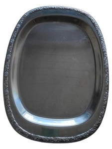 WMF Serviertablett Oval Edelstahl Silber Elegant Festlich Uni Logo - Bild 1 von 3