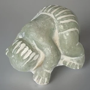 VTG Isabel Bloom Green Concrete Figurine - Somersault Tumbling Child Sculpture - Picture 1 of 9